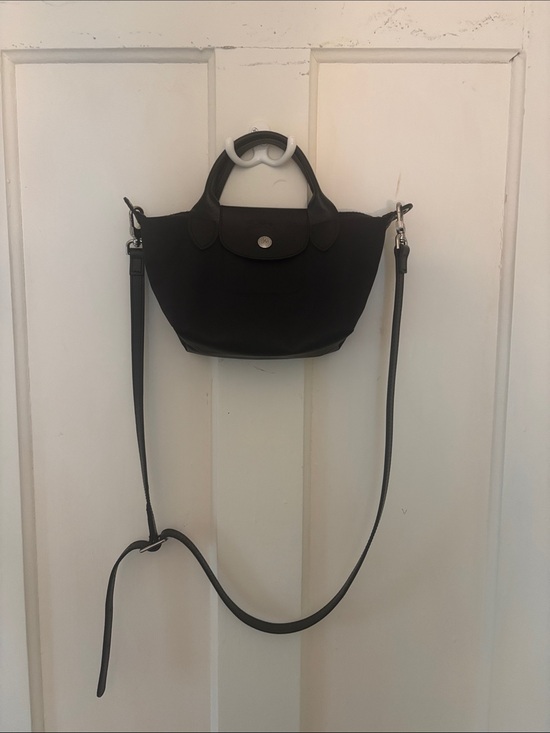 Longchamp Handbags - Longchamp Pliage Black Top-Handle Crossbody Bag